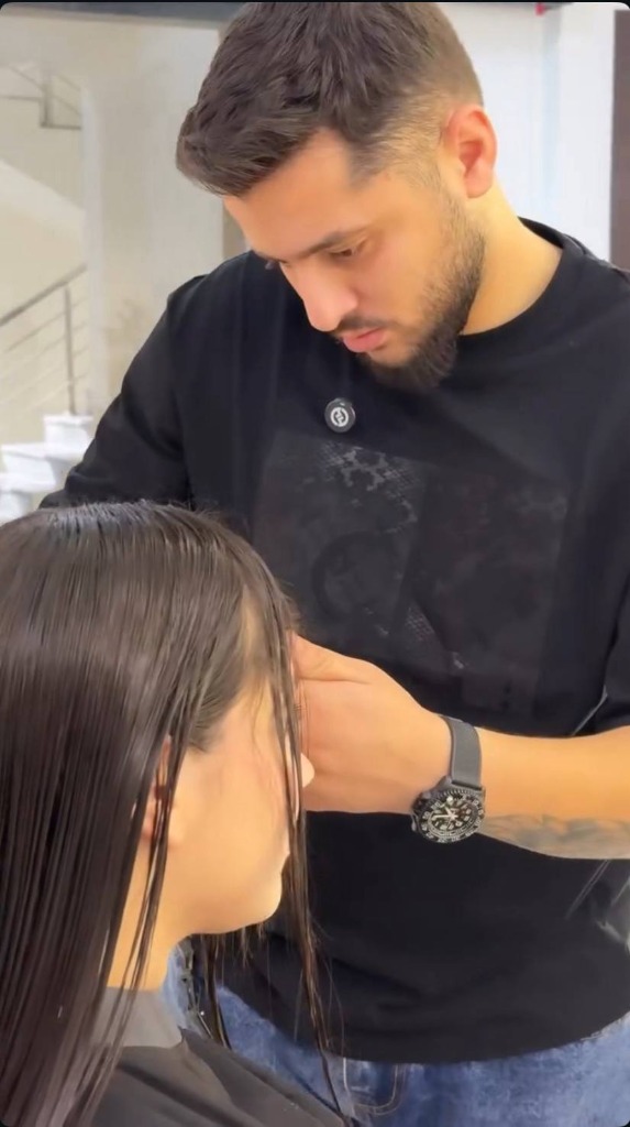 Hair styling at Omar Majdi - تصفيف شعر